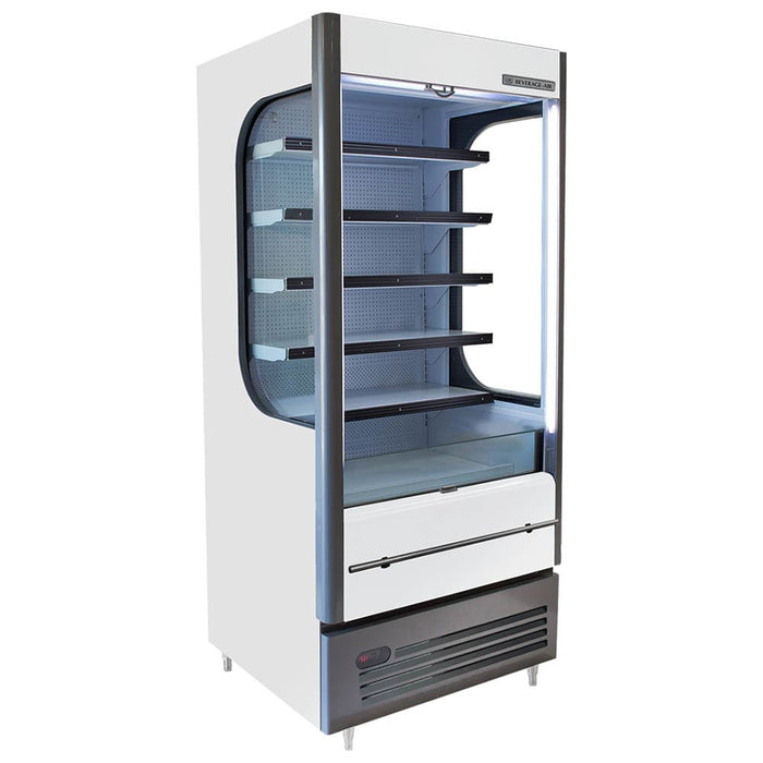 Beverage-Air VMHCSL-18-1-W 47 7/16" Vertical Open Air Cooler W/ (6) Levels - White, 115v-cityfoodequipment.com