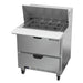 Beverage-Air SPED32HC-12M-2 32" Hydrocarbon Series Mega Top Sandwich/salad Prep Table W/ Refrigerated Base, 115v-cityfoodequipment.com