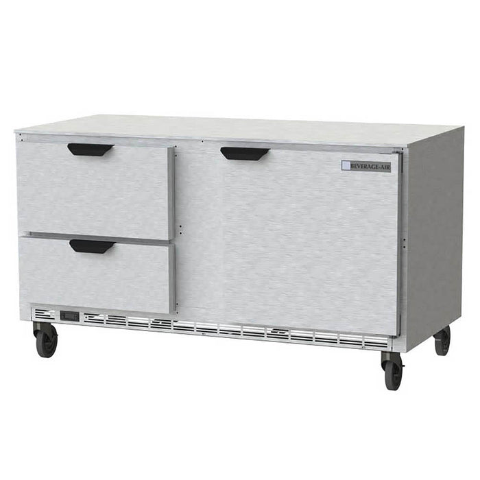 Beverage-Air UCFD60AHC-2 60" W Undercounter Freezer w/ (2) Section & (1) Door (2) Drawers, 115v-cityfoodequipment.com