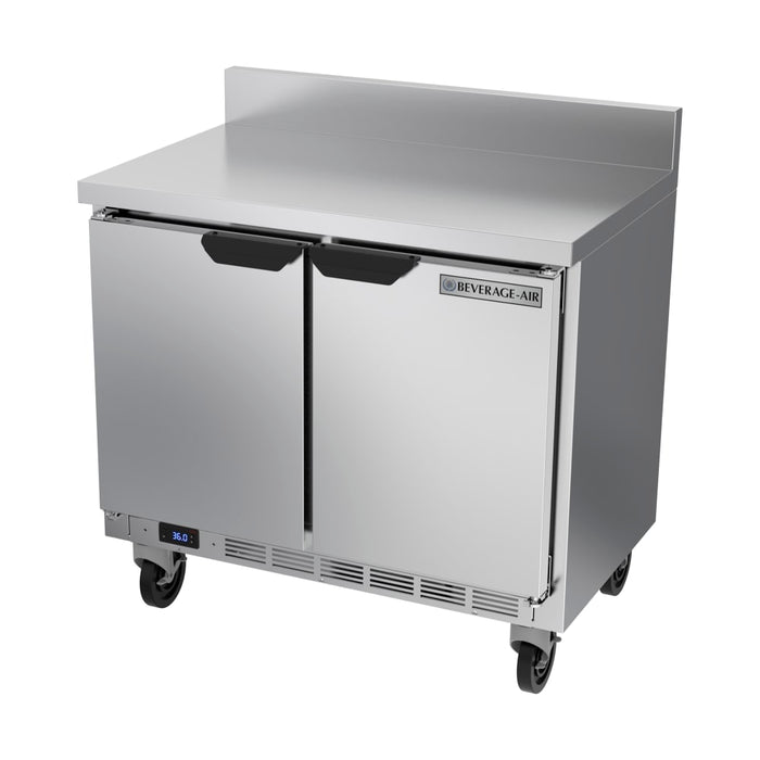 Beverage-Air WTR34HC-FIP 34" Worktop Refrigerator w/ (2) Sections, 115v-cityfoodequipment.com