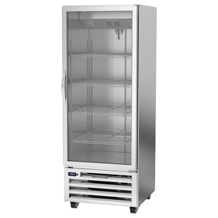 Beverage-Air RI18HC-G 27 1/4" One Section Reach In Refrigerator, (1) Right Hinge Glass Door, 115v-cityfoodequipment.com