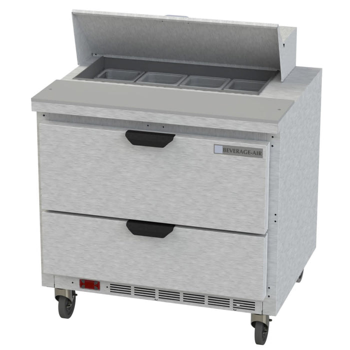 Beverage-Air SPED36HC-08-2 36" Hydrocarbon Series Sandwich/salad Prep Table W/ Refrigerated Base, 115v-cityfoodequipment.com