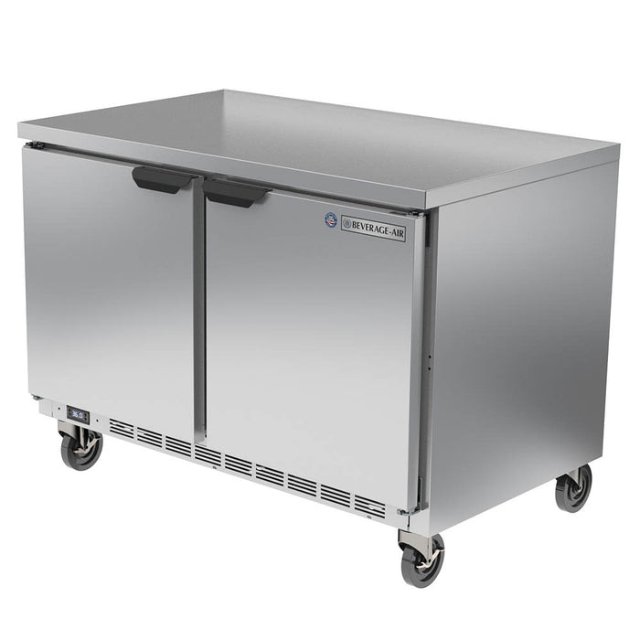Beverage-Air WTR48AHC-FLT 48" Worktop Refrigerator W/ (2) Section, 115v-cityfoodequipment.com