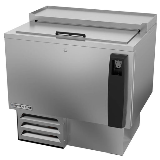Beverage-Air SF34HC-S 34" Forced Air Bottle Cooler - Holds (223) 12 oz Bottles, Stainless, 115v-cityfoodequipment.com