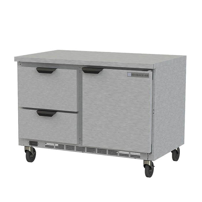 Beverage-Air WTFD48AHC-2-FLT 48" W Worktop Freezer W/ (2) Section & (2) Drawers & (1) Door, 115v-cityfoodequipment.com