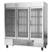 Beverage-Air RB72HC-1G 75" Three Section Reach In Refrigerator, (3) Left/Right Hinge Glass Doors, 115v-cityfoodequipment.com