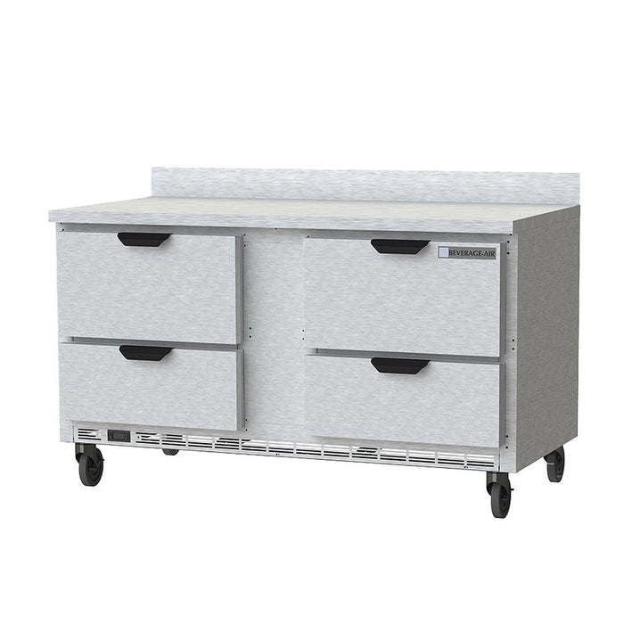 Beverage-Air WTFD60AHC-4 60" W Worktop Freezer W/ (2) Section & (4) Drawers, 115v-cityfoodequipment.com