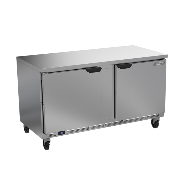 Beverage-Air WTF60AHC-FLT 60" W Worktop Freezer w/ (2) Section & (2) Doors, 115v-cityfoodequipment.com