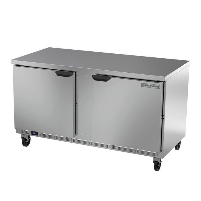 Beverage-Air WTR60AHC-FLT 60" Worktop Refrigerator W/ (2) Section, 115v-cityfoodequipment.com
