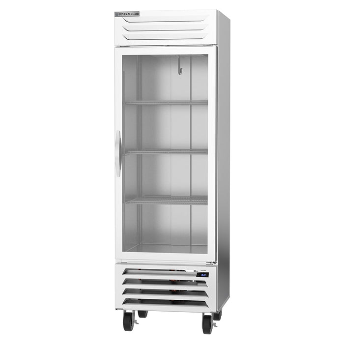 Beverage-Air RB19HC-1G 27 1/4" One Section Reach In Refrigerator - (1) Right Hinge Glass Door, 115v-cityfoodequipment.com