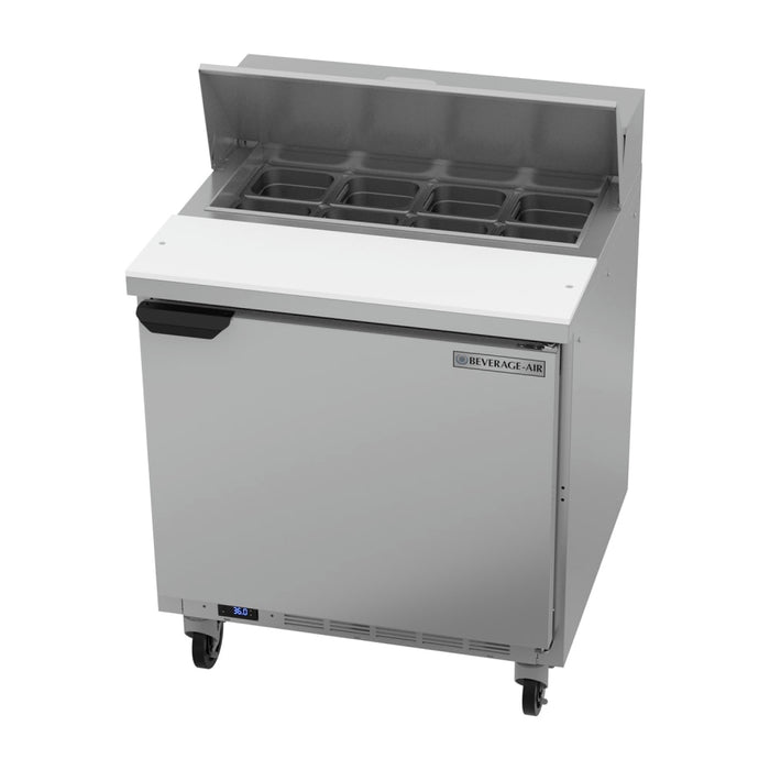 Beverage-Air SPE32HC-08 32" Hydrocarbon Series Sandwich/salad Prep Table W/ Refrigerated Base, 115v-cityfoodequipment.com