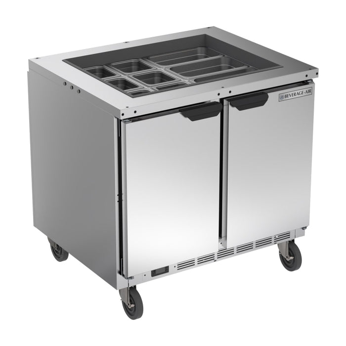 Beverage-Air SPE36HC-S 27" Cold Food Bar - (6) Pan Capacity, Floor Model, Stainless Steel-cityfoodequipment.com
