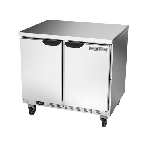 Beverage-Air WTR36AHC-FLT 36" Worktop Refrigerator w/ (2) Section, 115v-cityfoodequipment.com