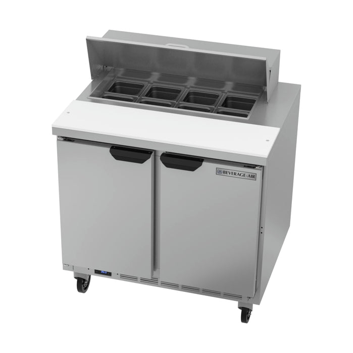 Beverage-Air SPE36HC-08 36" Hydrocarbon Series Sandwich/salad Prep Table W/ Refrigerated Base, 115v-cityfoodequipment.com
