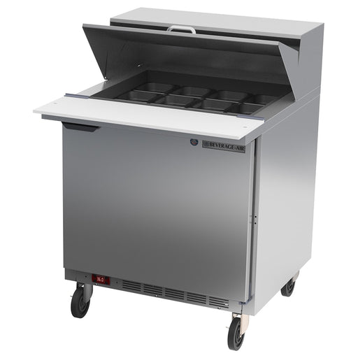 Beverage-Air SPE32HC-12M 32" Hydrocarbon Series Sandwich/salad Prep Table W/ Refrigerated Base, 115v-cityfoodequipment.com