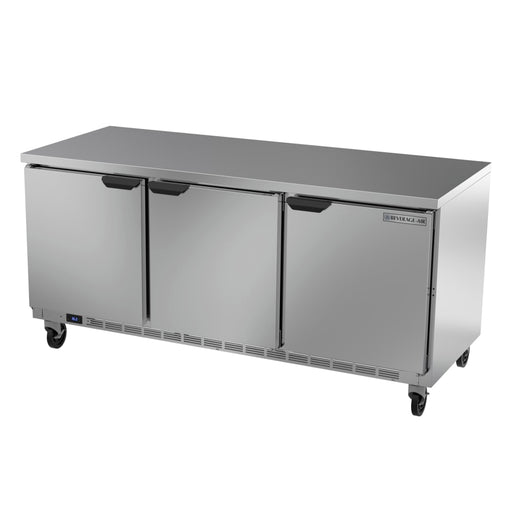 Beverage-Air WTR72AHC-FLT 72" Worktop Refrigerator w/ (3) Section, 115v-cityfoodequipment.com