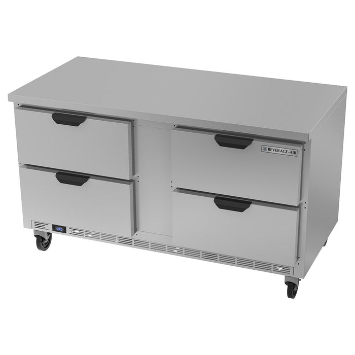 Beverage-Air WTFD60AHC-4-FLT 60" W Worktop Freezer W/ (2) Section & (4) Drawers, 115v-cityfoodequipment.com
