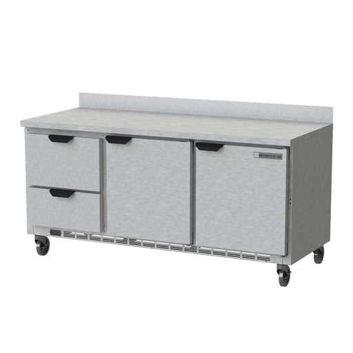 Beverage-Air WTRD72AHC-2 72" Worktop Refrigerator w/ (3) Section, 115v-cityfoodequipment.com