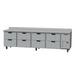 Beverage-Air WTRD119AHC-8 119" Worktop Refrigerator w/ (4) Section, 115v-cityfoodequipment.com