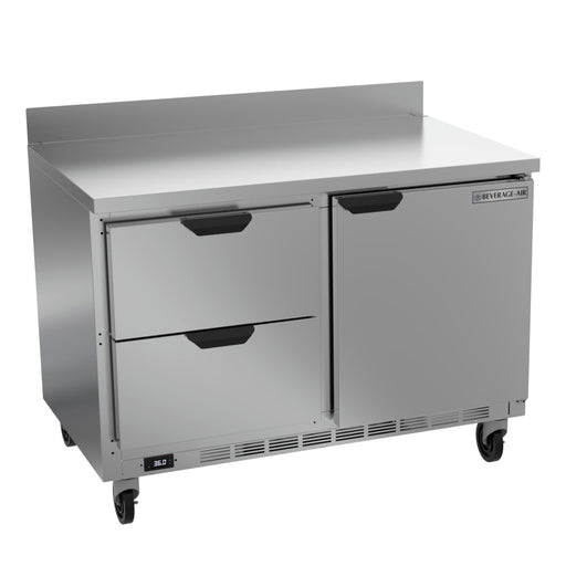 Beverage-Air WTRD48AHC-2 48" Worktop Refrigerator w/ (2) Section, 115v-cityfoodequipment.com