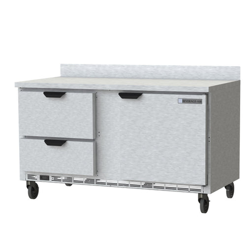 Beverage-Air WTRD60AHC-2 60" Worktop Refrigerator w/ (2) Section, 115v-cityfoodequipment.com