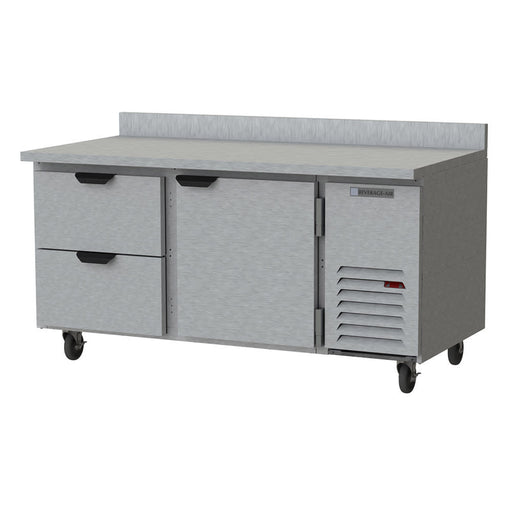 Beverage-Air WTRD67AHC-2 67" Worktop Refrigerator w/ (2) Section, 115v-cityfoodequipment.com