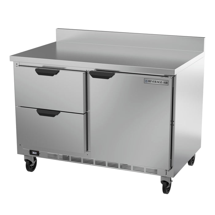 Beverage-Air WTRD48AHC-2-FIP 48" Worktop Refrigerator W/ (2) Section, 115v-cityfoodequipment.com