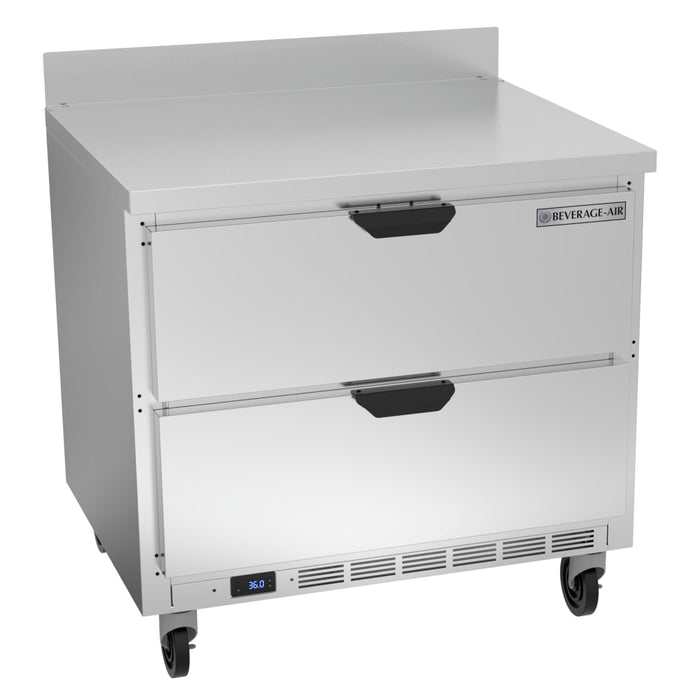 Beverage-Air WTRD36AHC-2 36" Worktop Refrigerator W/ (1) Section, 115v-cityfoodequipment.com