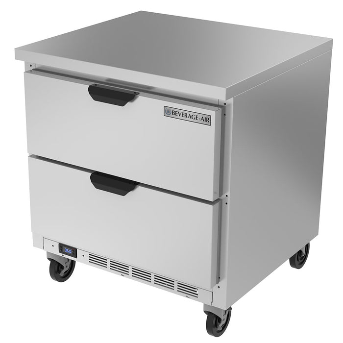 Beverage-Air WTRD32AHC-2-FLT 32" Worktop Refrigerator W/ (1) Section, 115v-cityfoodequipment.com