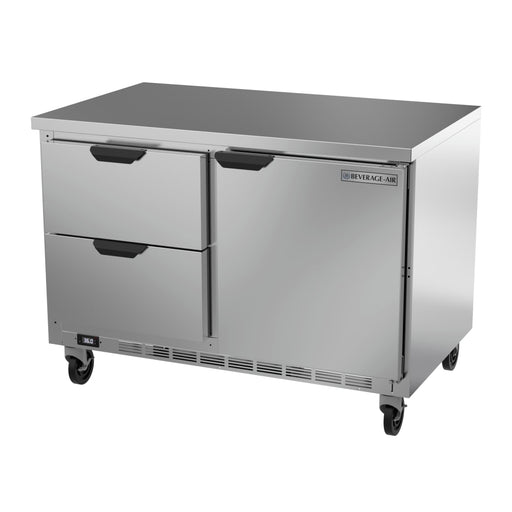 Beverage-Air WTRD48AHC-2-FLT 48" Worktop Refrigerator w/ (2) Section, 115v-cityfoodequipment.com