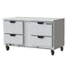 Beverage-Air WTRD60AHC-4-FLT 60" Worktop Refrigerator w/ (2) Section, 115v-cityfoodequipment.com