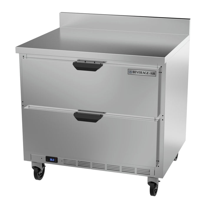 Beverage-Air WTRD36AHC-2-FIP 36" Worktop Refrigerator W/ (1) Section, 115v-cityfoodequipment.com