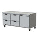 Beverage-Air WTRD72AHC-4-FLT 72" Worktop Refrigerator w/ (3) Section, 115v-cityfoodequipment.com