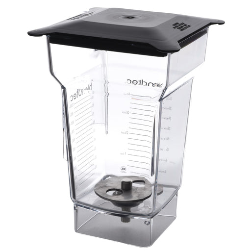 Blendtec 40-611-60 32 Oz Cold Frothing Jar W/ Black Hard Lid - Tritan, Clear-cityfoodequipment.com