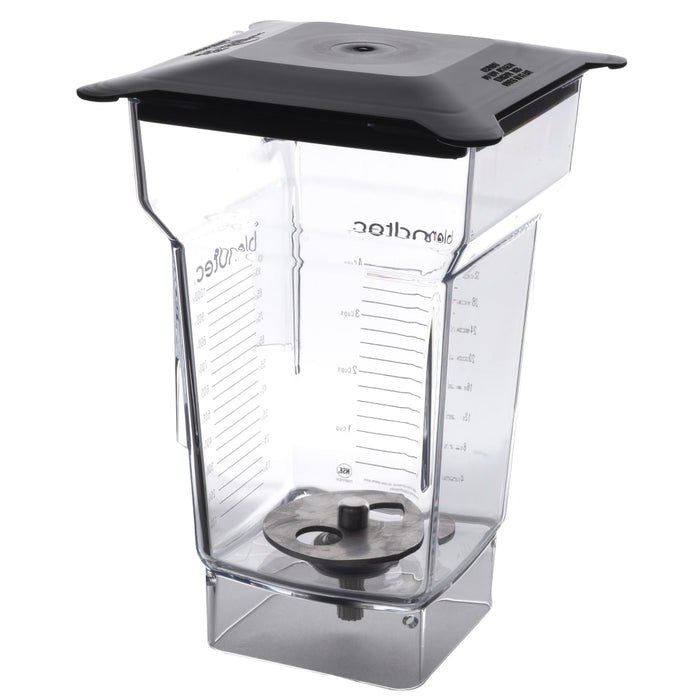 Blendtec 40-611-60 32 Oz Cold Frothing Jar W/ Black Hard Lid - Tritan, Clear-cityfoodequipment.com