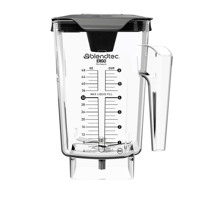 Blendtec 40-630-68 90 Oz Wildside+ Ergo® Jar W/ Black Soft Lid & 4" Blade - Tritan, Clear-cityfoodequipment.com