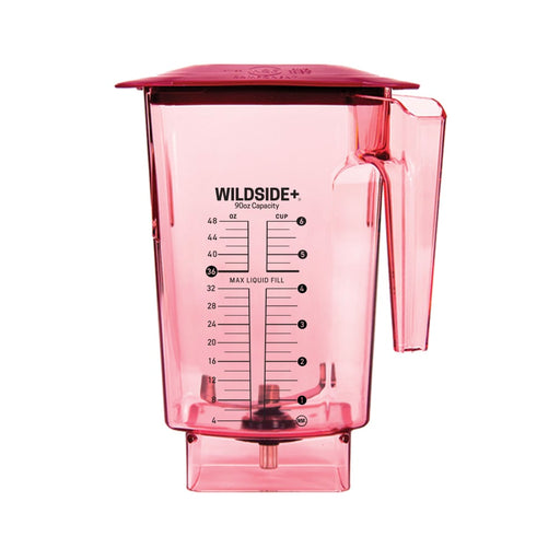 Blendtec 40-637-68 90 Oz Wildside+ Ergo® Jar W/ Red Hard Lid & 4" Blade - Tritan, Clear-cityfoodequipment.com
