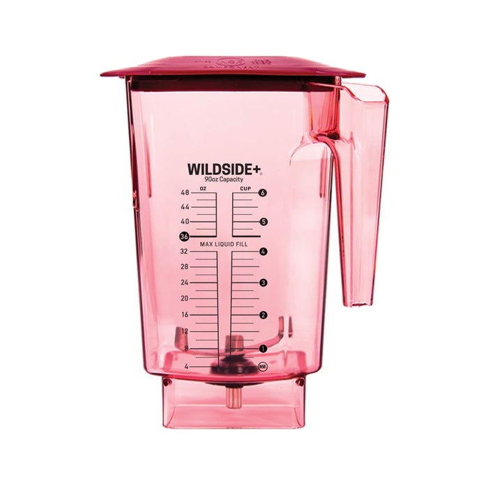 Blendtec 40-637-68 90 Oz Wildside+ Ergo® Jar W/ Red Hard Lid & 4" Blade - Tritan, Clear-cityfoodequipment.com