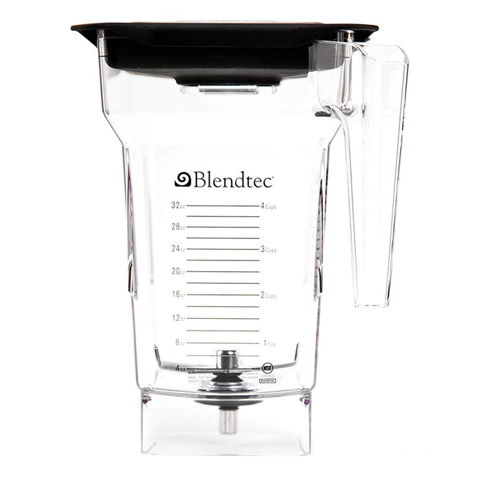 Blendtec 40-710-03 75 Oz Fourside® Jar W/ Black Hard Lid & 3" Wingtip Blade - Tritan, Clear-cityfoodequipment.com