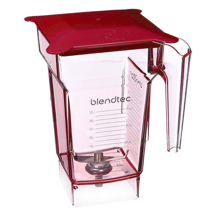 Blendtec 40-710-07 75 Oz Fourside® Jar W/ Red Hard Lid & 3" Wingtip Blade - Tritan, Red-cityfoodequipment.com
