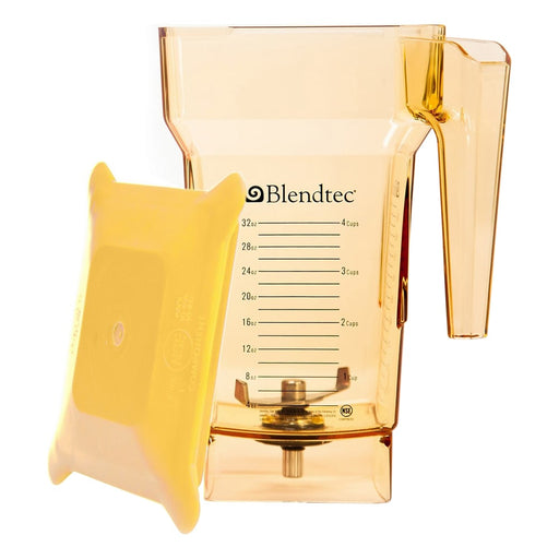 Blendtec 40-711-06 75 Oz Fourside® Jar W/ Yellow Hard Lid & 3" Wingtip Blade - Tritan, Yellow-cityfoodequipment.com
