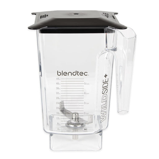 Blendtec 40-712-10 90 Oz Wildside® Jar W/ Black Hard Lid & 3" Wingtip Blade - Tritan, Clear-cityfoodequipment.com
