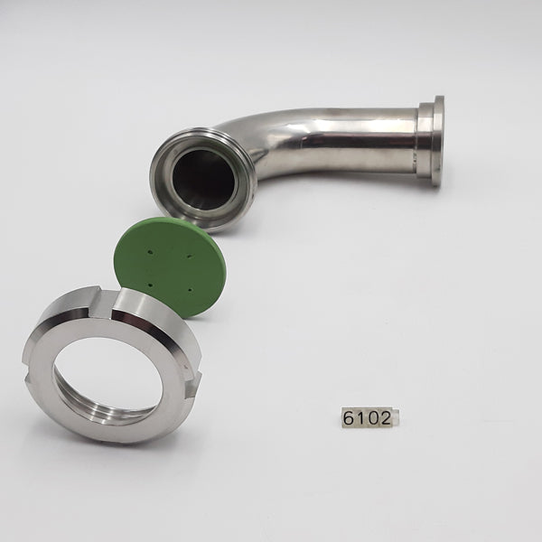 Talsa Curved Stainless Steel Nozzle with Cutting Valve (for H/PH500, F/PF500+ #07993)-cityfoodequipment.com