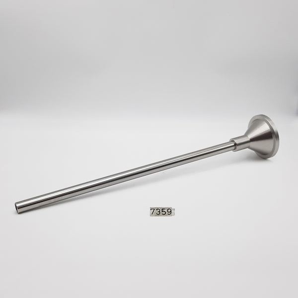 NOZZLE/HORN ALL S/S, LONG, ØEXT.15/32" (0.472") × ØINT.25/64" (0.394"), USEABLE_LONG=9-1/2" TUBE-cityfoodequipment.com