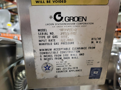 Groen HFP/1E-230 Gallon Tilt Skillet, Natural Gas, 120V-cityfoodequipment.com