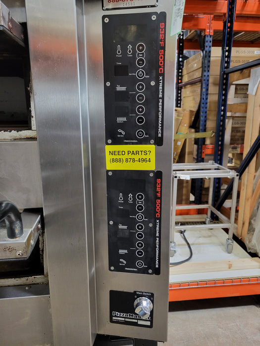 PizzaMaster PM 822ED 49" Double Deck Electric Pizza Oven, 208V, 3 Phase-cityfoodequipment.com