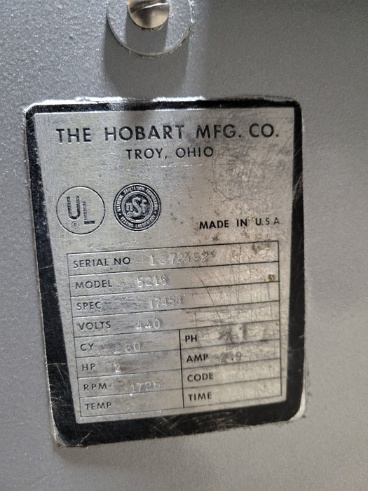 Used Hobart 5216 Commercial Meat Saw-1PH, 220V, NEW MOTOR!-cityfoodequipment.com