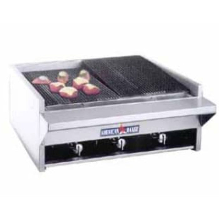 American Range AECB-34 34"Heavy Duty Charbroiler, Counter Model, Lava Rock, Natural Gas-cityfoodequipment.com