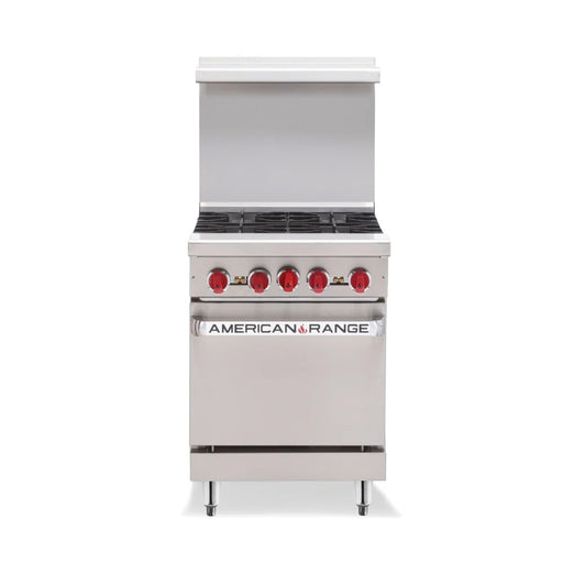 American Range AR-2RB-SB 24" Gas Range w/ Charbroiler & Storage Base, Natural Gas-cityfoodequipment.com