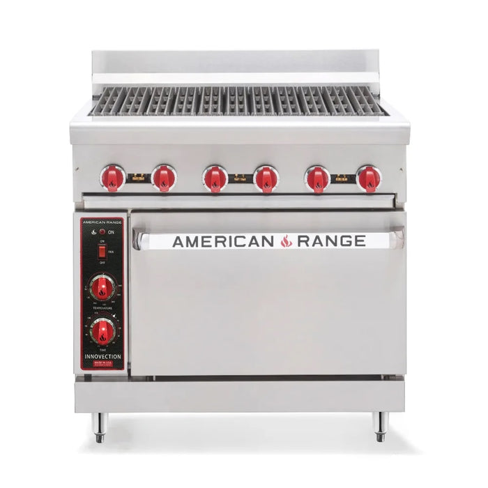 American Range AR-3RB 36" Gas Range w/ Charbroiler & Standard Oven, Natural Gas-cityfoodequipment.com